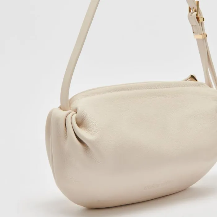 Dolce Vita Livi Shoulder Bag Ivory Leather Women Handbags