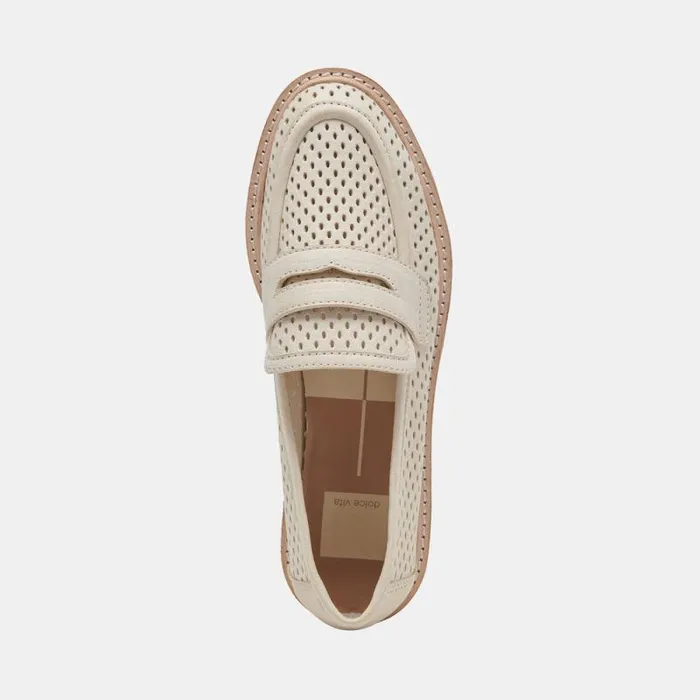 Dolce Vita Malila Loafers Ivory Nubuck Women Flats and Loafers