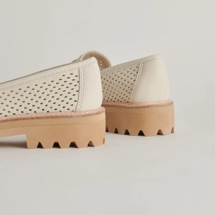 Dolce Vita Malila Loafers Ivory Nubuck Women Flats and Loafers