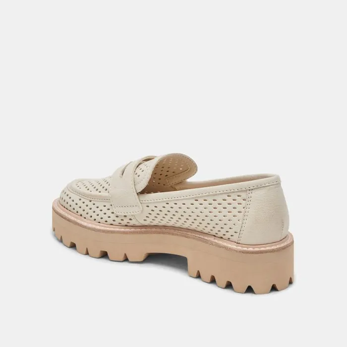 Dolce Vita Malila Loafers Ivory Nubuck Women Flats and Loafers