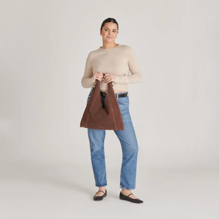 Dolce Vita Marie Tote Chocolate Suede Women Handbags