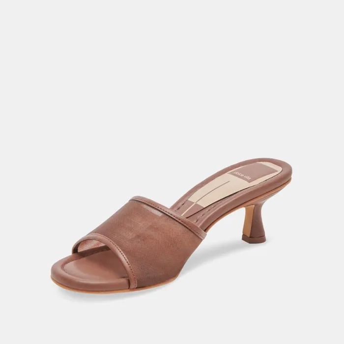 Dolce Vita Meeza Heels Espresso Mesh Women Heels