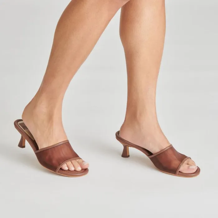 Dolce Vita Meeza Heels Espresso Mesh Women Heels