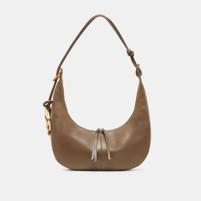 Dolce Vita Melanie Shoulder Bag Olive Pebble Leather Women Handbags