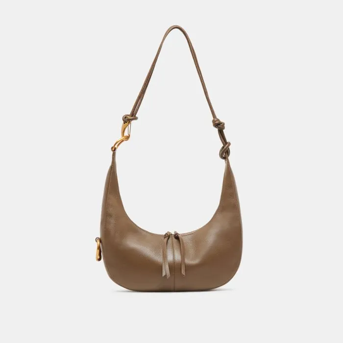 Dolce Vita Melanie Shoulder Bag Olive Pebble Leather Women Handbags