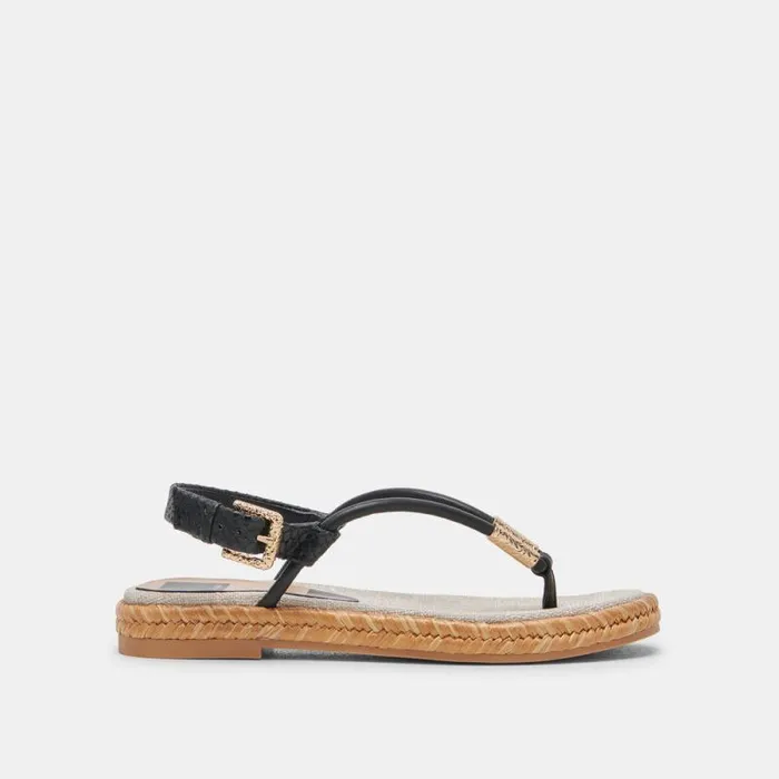 Dolce Vita Meryl Sandals Black Leather Women Sandals