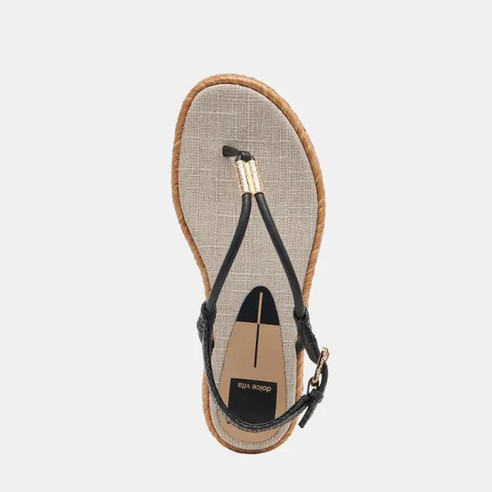 Dolce Vita Meryl Sandals Black Leather Women Sandals