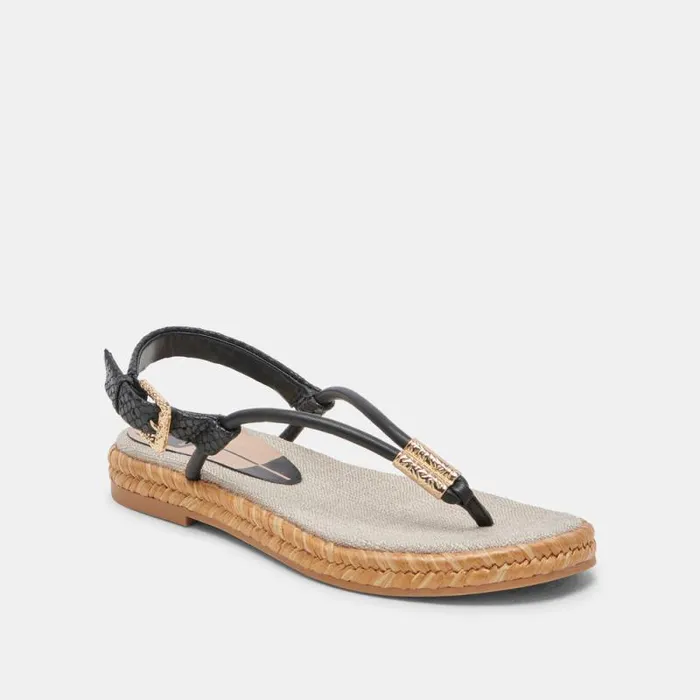 Dolce Vita Meryl Sandals Black Leather Women Sandals