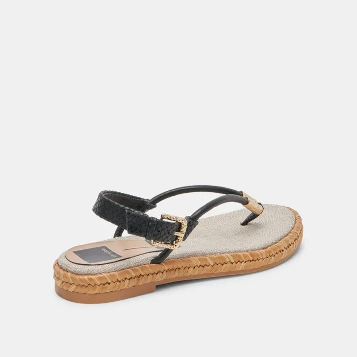 Dolce Vita Meryl Sandals Black Leather Women Sandals