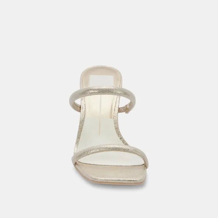 Dolce Vita Noles Heels Gold Metallic Stella Suede Women Heels