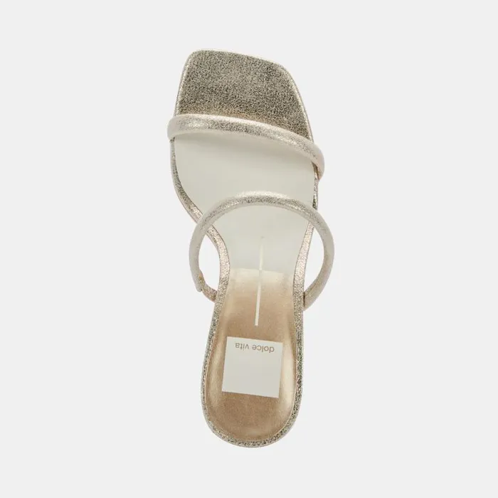 Dolce Vita Noles Heels Gold Metallic Stella Suede Women Heels