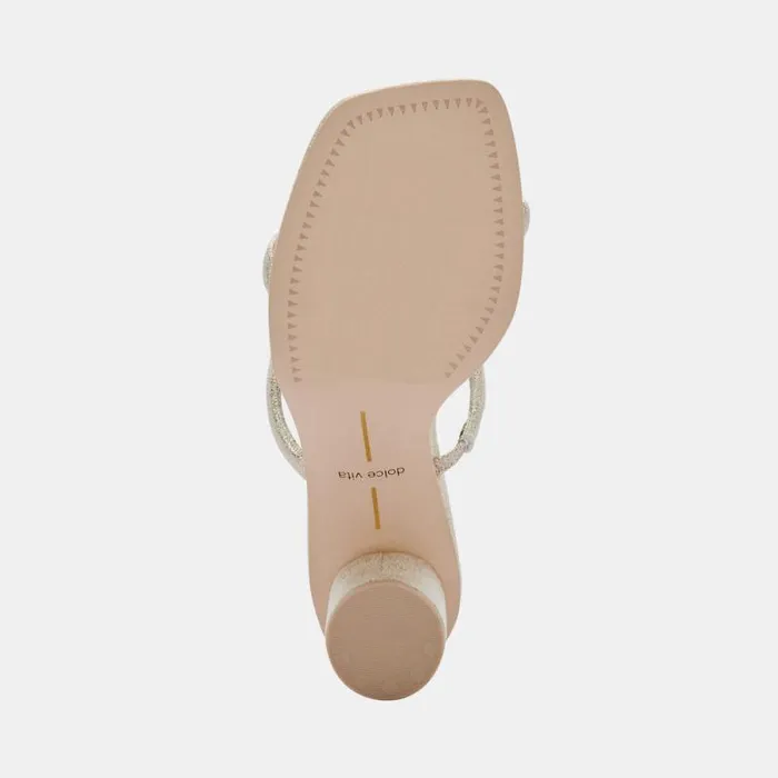 Dolce Vita Noles Heels Gold Metallic Stella Suede Women Heels