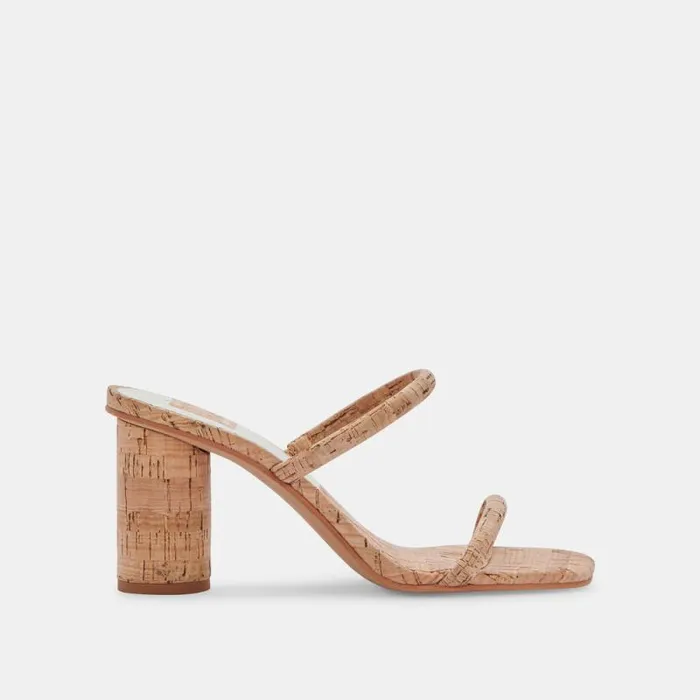 Dolce Vita Noles Heels Natural Cork Women Sandals