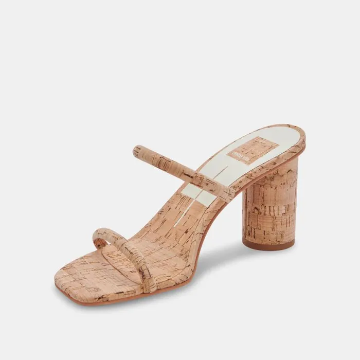 Dolce Vita Noles Heels Natural Cork Women Sandals