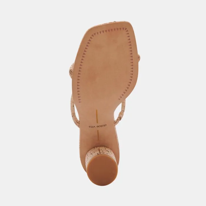 Dolce Vita Noles Heels Natural Cork Women Sandals