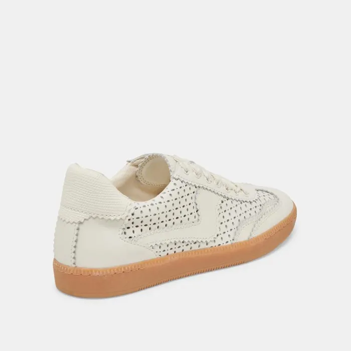 Dolce Vita Notice Eyelet Perf Sneakers White Leather Women Sneakers