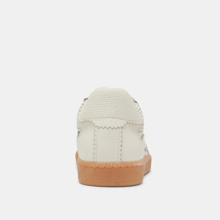 Dolce Vita Notice Eyelet Perf Sneakers White Leather Women Sneakers