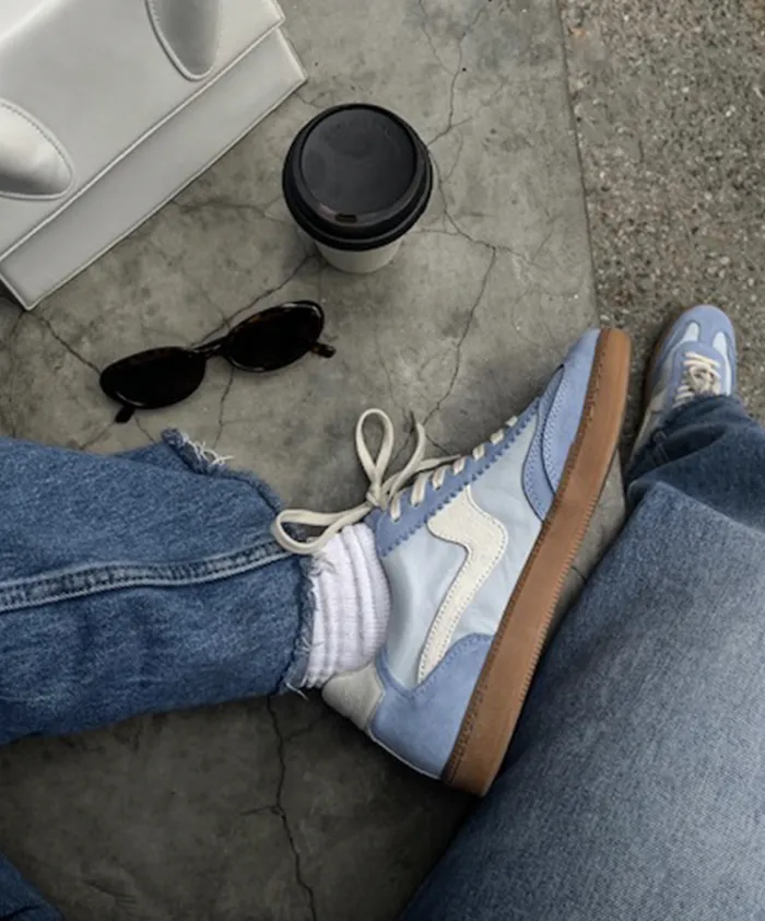 Dolce Vita Notice Sneakers Blue Suede Women Sneakers