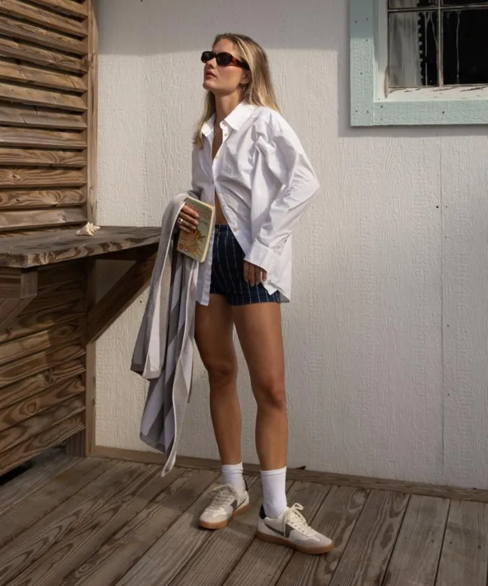 Dolce Vita Notice Sneakers White Grey Leather Women Sneakers