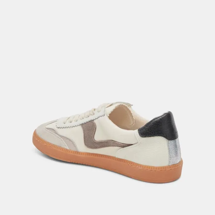 Dolce Vita Notice Wide Sneakers White Grey Leather Women Sneakers