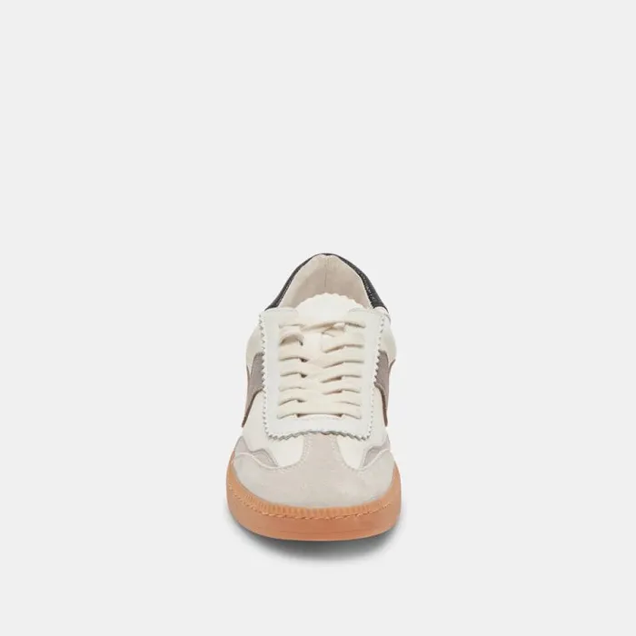 Dolce Vita Notice Wide Sneakers White Grey Leather Women Sneakers