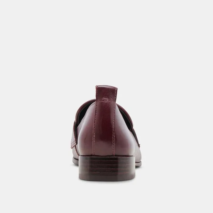 Dolce Vita Nygel Loafers Cranberry Leather Women Flats and Loafers