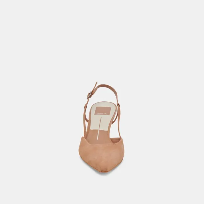 Dolce Vita Odela Wide Heels Toffee Suede Women Heels