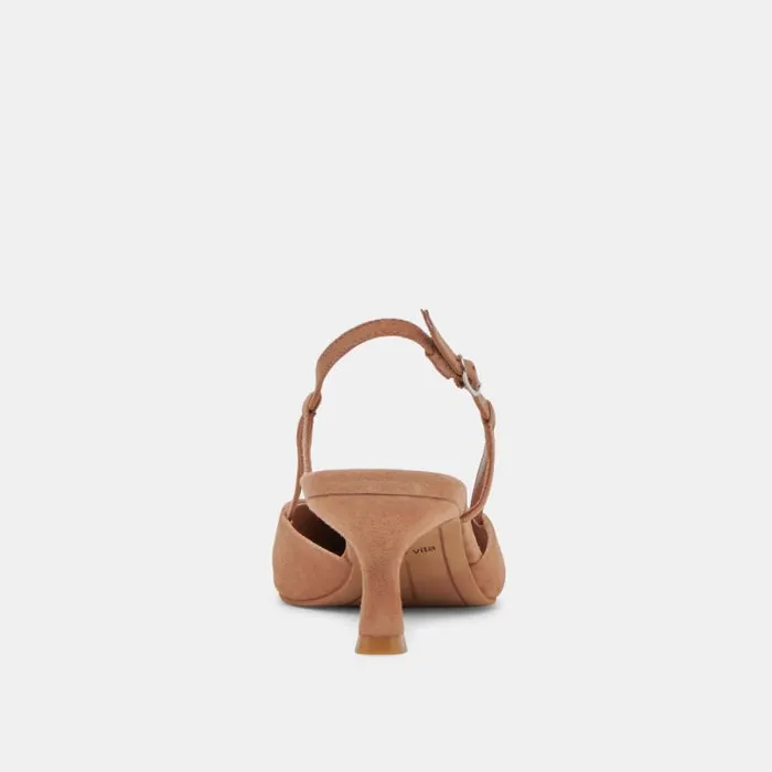 Dolce Vita Odela Wide Heels Toffee Suede Women Heels
