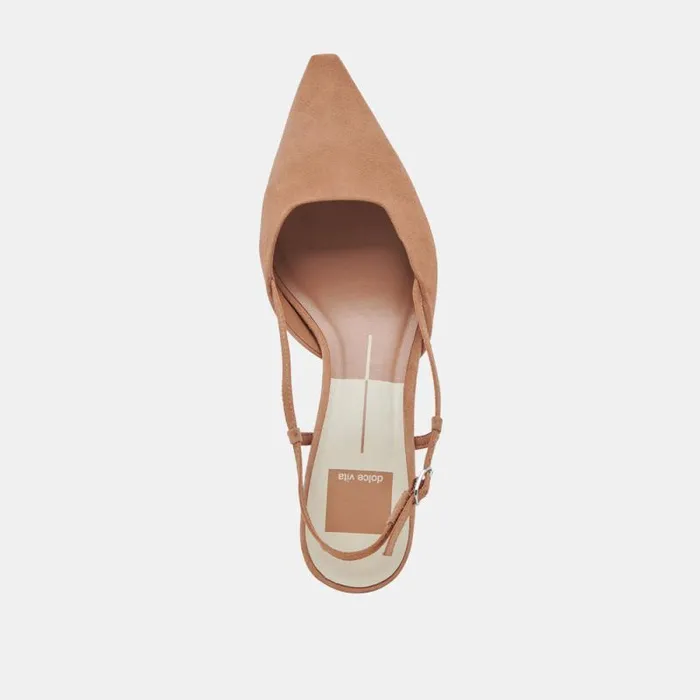Dolce Vita Odela Wide Heels Toffee Suede Women Heels