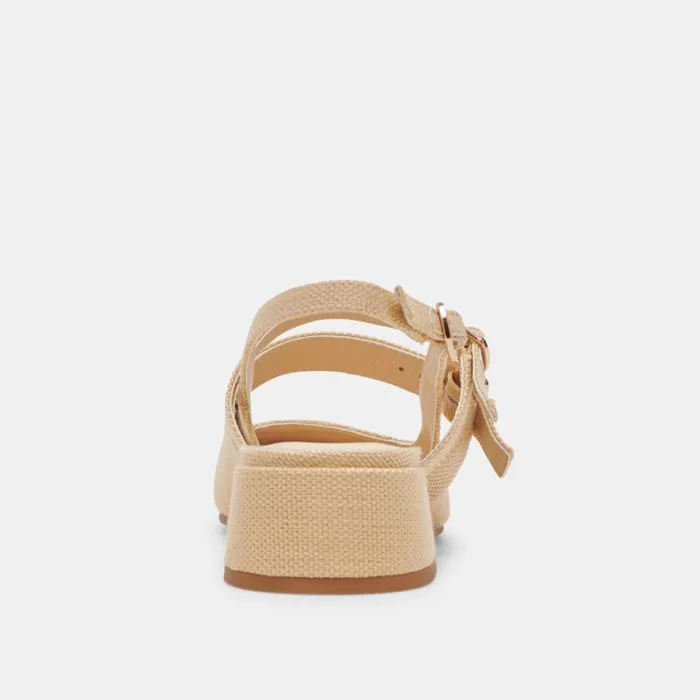 Dolce Vita Patzy Heels Natural Raffia Women Flats and Loafers