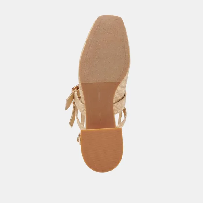 Dolce Vita Patzy Heels Natural Raffia Women Flats and Loafers