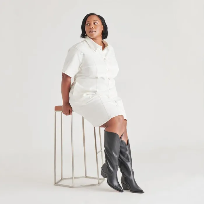 Dolce Vita Raj Extra Wide Calf Boots Black Leather Women Boots and Booties