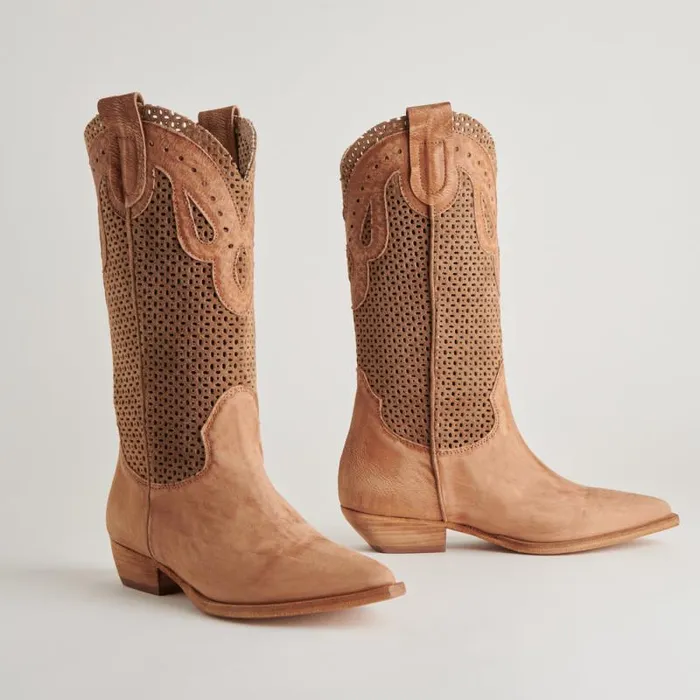 Dolce Vita Ranch Boots Dk Brown Suede Women Boots and Booties