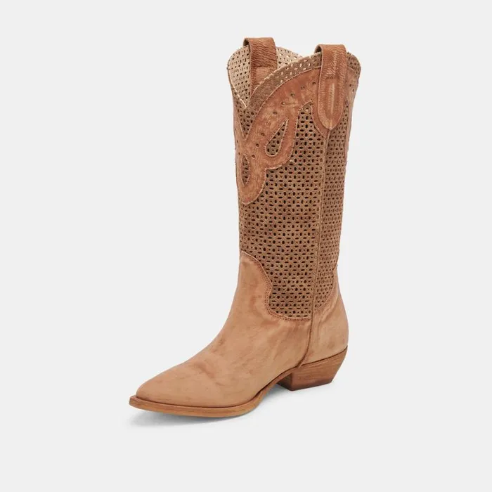 Dolce Vita Ranch Boots Dk Brown Suede Women Boots and Booties
