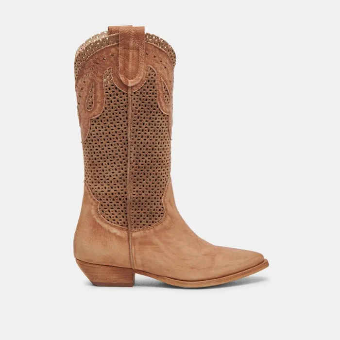 Dolce Vita Ranch Boots Dk Brown Suede Women Boots and Booties