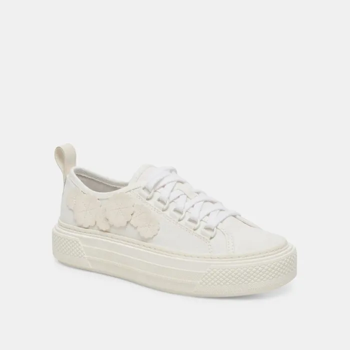 Dolce Vita Robbin Sneakers White Canvas Women Sneakers