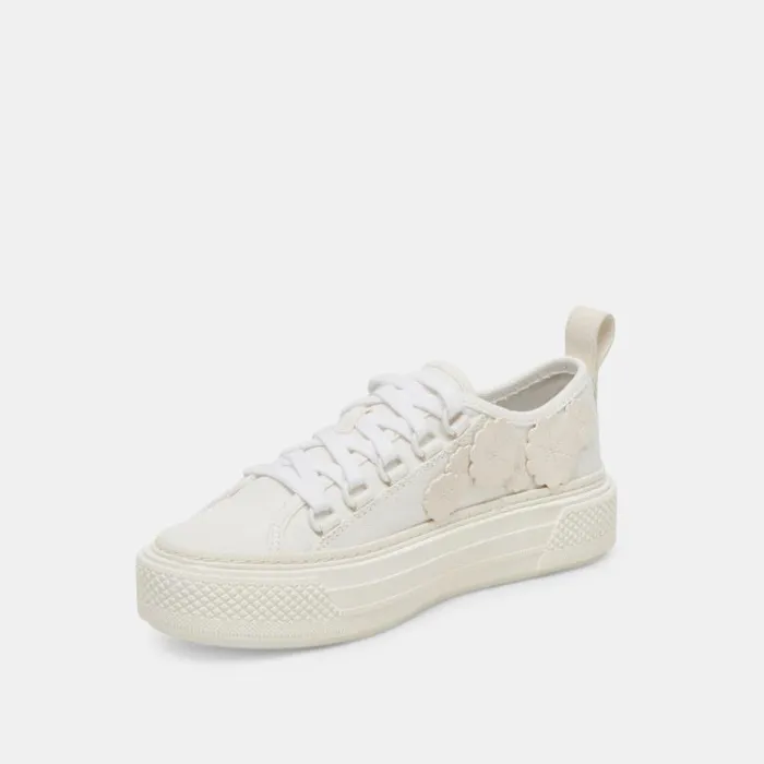 Dolce Vita Robbin Sneakers White Canvas Women Sneakers