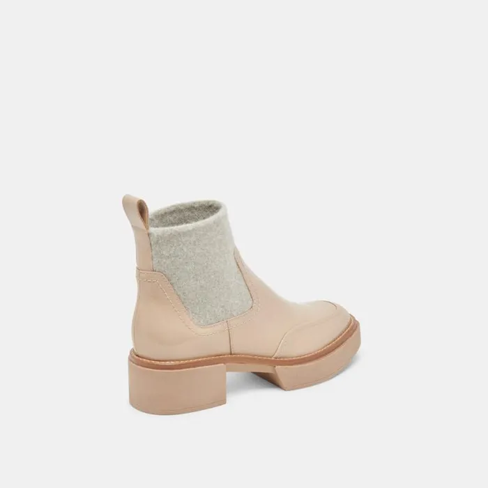 Dolce Vita Saline H2O Wide Booties Dune Crinkle Patent Women Boots and Booties