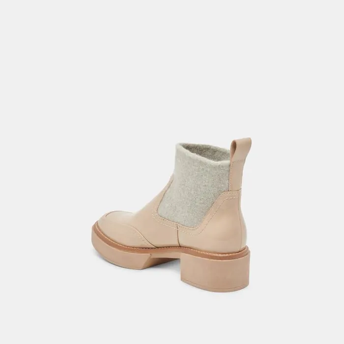 Dolce Vita Saline H2O Wide Booties Dune Crinkle Patent Women Boots and Booties