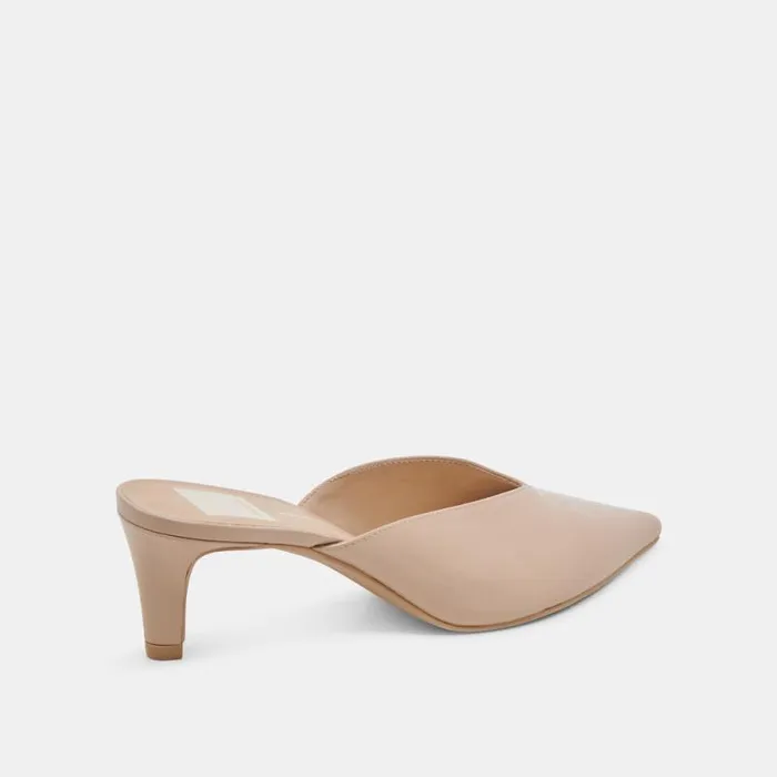 Dolce Vita Sarina Heels Beige Crinkle Patent Women Heels