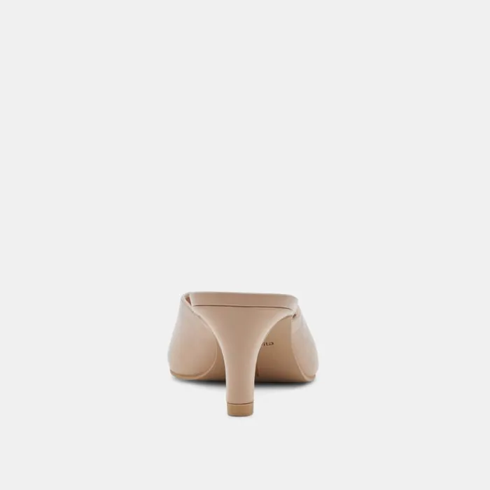 Dolce Vita Sarina Heels Beige Crinkle Patent Women Heels