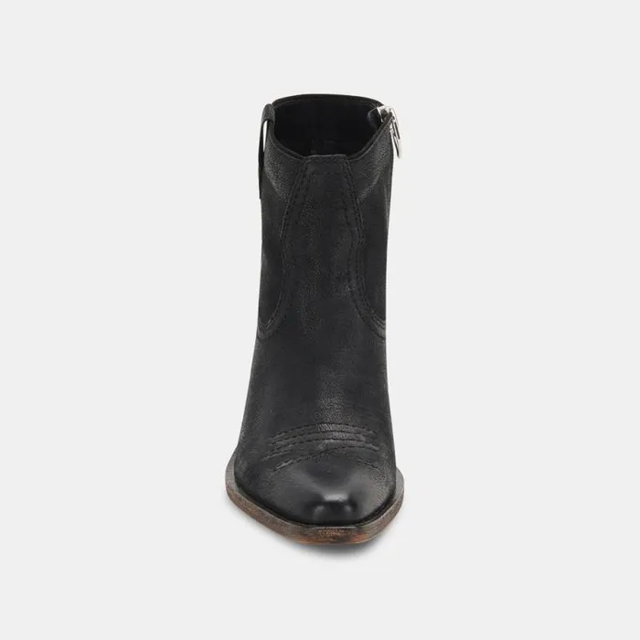 Dolce Vita Silma Booties Black Leather Women Boots and Booties