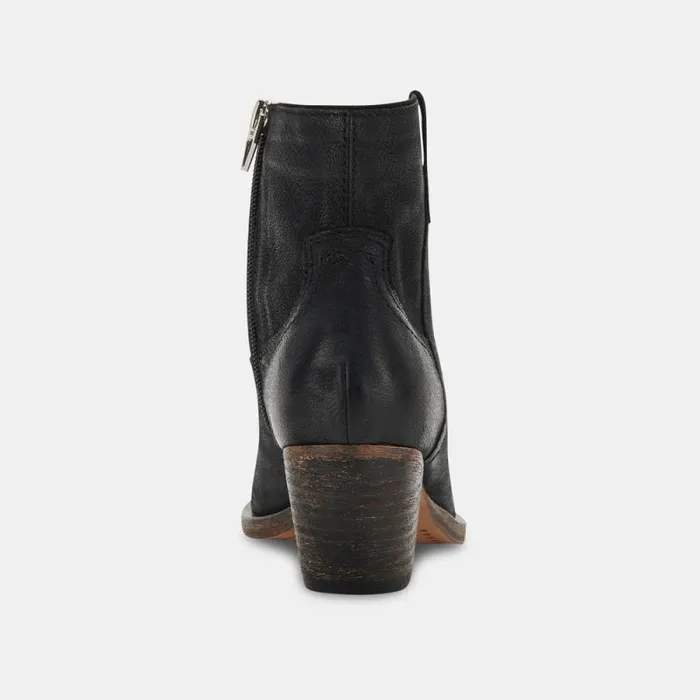 Dolce Vita Silma Booties Black Leather Women Boots and Booties