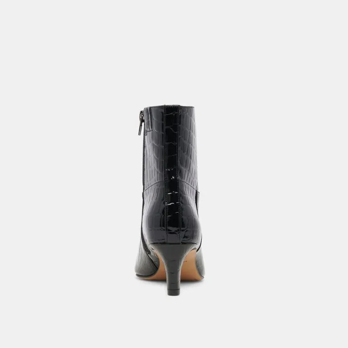 Dolce Vita Sondra Booties Noir Embossed Leather Women Boots and Booties