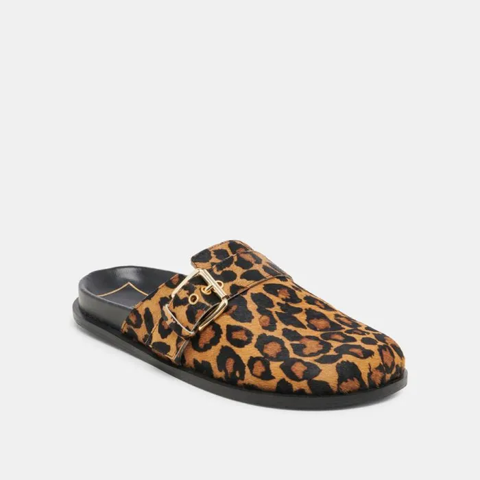 Dolce Vita Sunday Flats Leopard Calf Hair Women Flats and Loafers