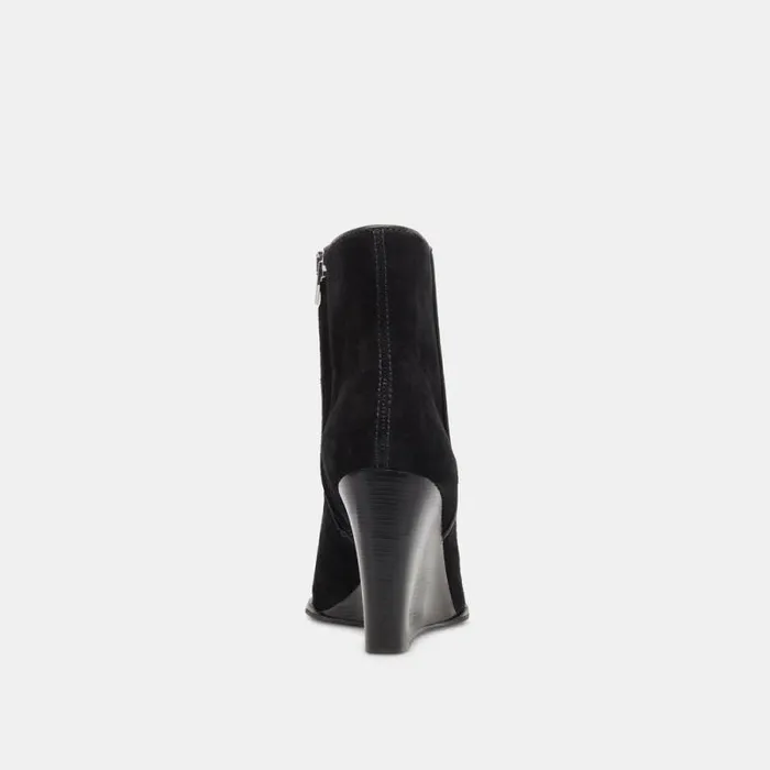 Dolce Vita Susann Wide Booties Onyx Suede Women Boots and Booties
