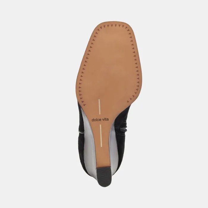 Dolce Vita Susann Wide Booties Onyx Suede Women Boots and Booties