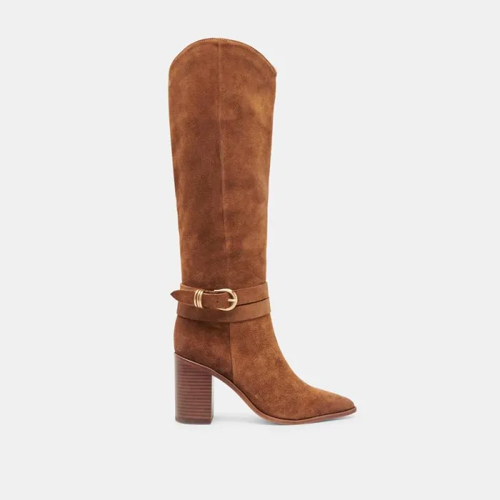 Dolce Vita Tyrone Boots Brown Suede Women Boots and Booties