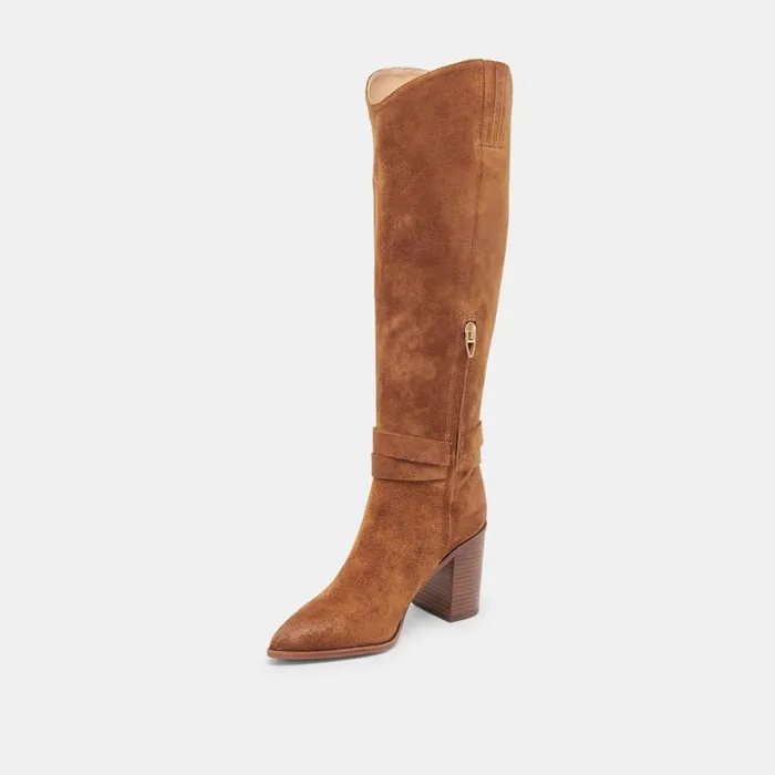 Dolce Vita Tyrone Boots Brown Suede Women Boots and Booties