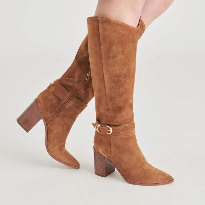 Dolce Vita Tyrone Boots Brown Suede Women Boots and Booties